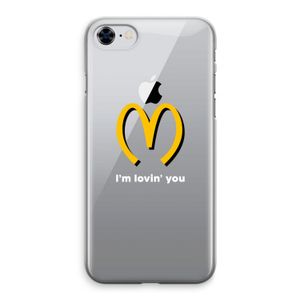 I'm lovin' you: iPhone 8 Transparant Hoesje