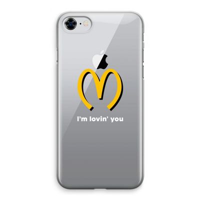 I'm lovin' you: iPhone 8 Transparant Hoesje