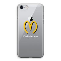 I'm lovin' you: iPhone 8 Transparant Hoesje