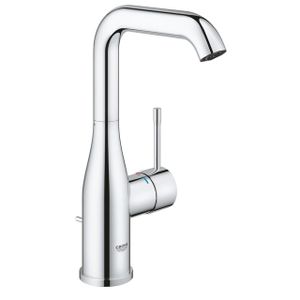 GROHE Essence Wastafelkraan Opbouw - uitloop 12.7cm - L-size - hoge draaibare uitloop - waste - chroom 24174001