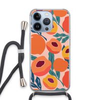 Perzik: iPhone 13 Pro Transparant Hoesje met koord