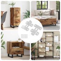 Deurslot 2 pcs Zilver 70 x 8 mm Staal