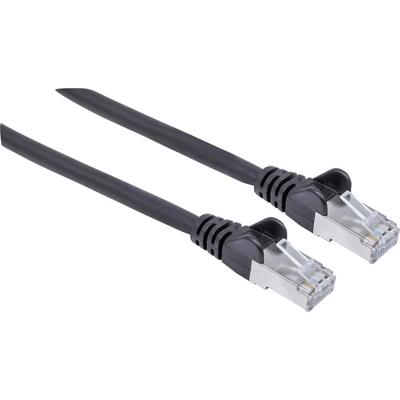 Intellinet 740814 RJ45 Netwerkkabel, patchkabel CAT 6A S/FTP 2.00 m Zwart Folie afscherming, Afscherming gevlochten, Afgeschermd, Halogeenvrij 1 stuk(s)