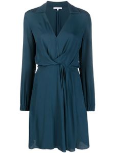 Patrizia Pepe draped crepe midi dress - Bleu