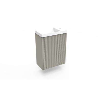 Fonteinkast Clay Arcqua Ridge 40x55x28 cm Incl. Fontein Glans Wit Zonder Overloop