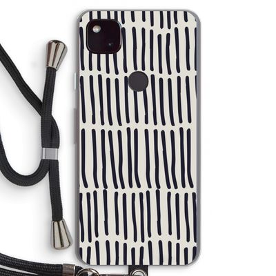 Moroccan stripes: Pixel 4a 5G Transparant Hoesje met koord