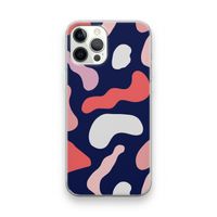 Memphis Shapes Pink: iPhone 12 Pro Transparant Hoesje