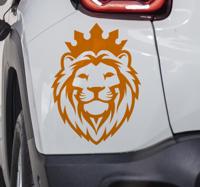 Gekroonde leeuw autosticker