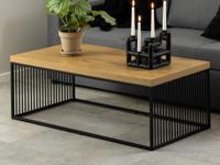 Rechthoekige salontafel STABILO sauvage eik/zwart Rechthoekige salontafel STABILO sauvage eik/zwart