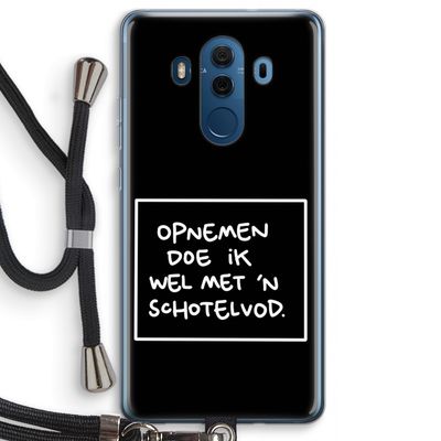 Schotelvod: Huawei Mate 10 Pro Transparant Hoesje met koord
