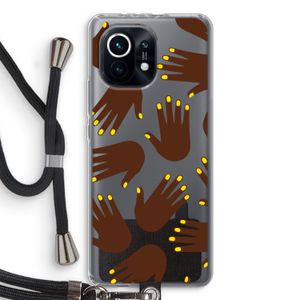 Hands dark: Xiaomi Mi 11 Transparant Hoesje met koord