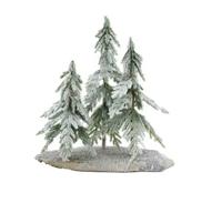 Tree Snow on Wood Slice 34cm Santaville - Santaville