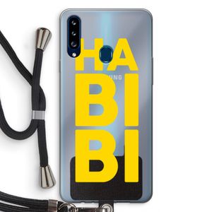 Habibi Majorelle : Samsung Galaxy A20s Transparant Hoesje met koord