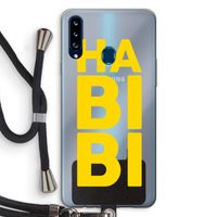 Habibi Majorelle : Samsung Galaxy A20s Transparant Hoesje met koord