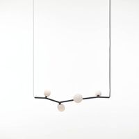 Brokis Ivy Horizontal 4 Hanglamp - Grijs - Wit