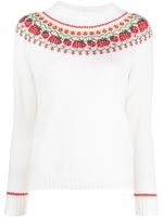 Mackintosh pull Kelsi en maille Fair Isle - Blanc