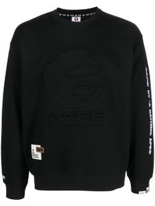 AAPE BY *A BATHING APE® sweat en coton à logo 3D - Noir