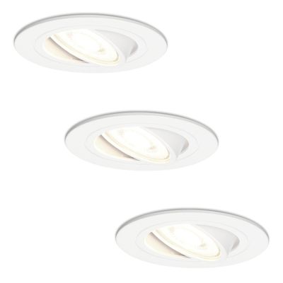 HOFTRONIC™ Set van 3 stuks dimbare LED inbouwspots Pittsburg 5 Watt 4000K spot kantelbaar