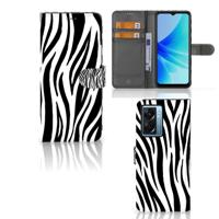 OPPO A77 5G | A57 5G | Telefoonhoesje | Met pasjeshouder | Zebra