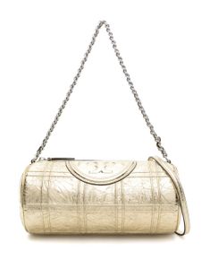 Tory Burch sac cabas Fleming en cuir métallisé