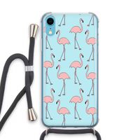 Anything Flamingoes: iPhone XR Transparant Hoesje met koord