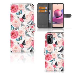 Xiaomi Redmi Note 10S | 10 4G | Poco M5s Hoesje Butterfly Roses