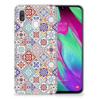 Samsung Galaxy A40 | TPU | Siliconen hoesje | Tiles Color