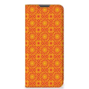 Nokia G50 Hoesje met Magneet Batik Oranje