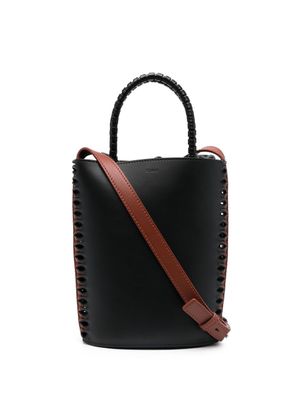 Chloé sac seau en cuir à design colour block - Noir