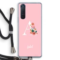 Pink Bouquet: Sony Xperia 5 II Transparant Hoesje met koord