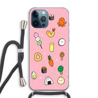Happy bento friends: iPhone 12 Pro Max Transparant Hoesje met koord