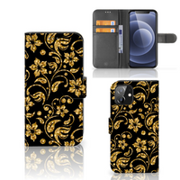 iPhone 12 | 12 Pro (6.1") Hoesje Gouden Bloemen