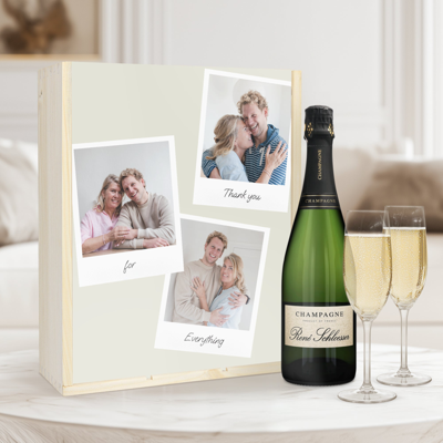 Champagnepakket met glazen - René Schloesser (750ml) - Bedrukte deksel