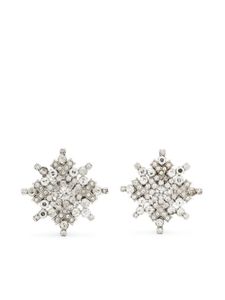 Christian Dior Pre-Owned boucles d'oreilles clips serties de strass (années 1990) - Argent