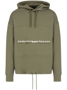 Emporio Armani hoodie à logo imprimé - Vert