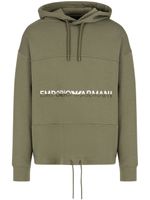 Emporio Armani hoodie à logo imprimé - Vert - thumbnail