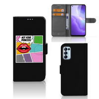 OPPO Find X3 Lite Wallet Case met Pasjes Popart Princess - thumbnail