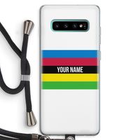 WK Wielrennen: Samsung Galaxy S10 Plus Transparant Hoesje met koord