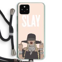 Slay All Day: Pixel 5a 5G Transparant Hoesje met koord