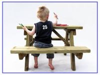 Picknicktafel kind Douglas hout | duurzame kinder picknicktafel 200 cm Gemonteerd Picknicktafel kind Douglas hout | duurzame kinder picknicktafel 200 cm Gemonteerd