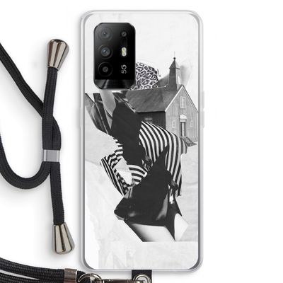 House: Oppo A94 5G Transparant Hoesje met koord