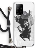 House: Oppo A94 5G Transparant Hoesje met koord House: Oppo A94 5G Transparant Hoesje met koord