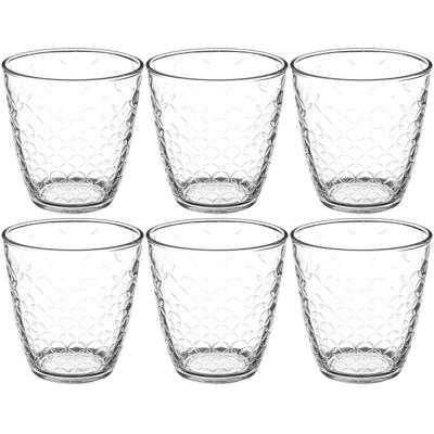 Secret de Gourmet waterglazen Rome - 6x - 250 ml - deco glas