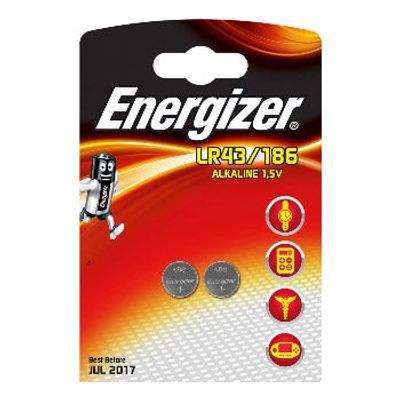 Enerdis Energizer alkaline lr43/186 blister 2 stuks