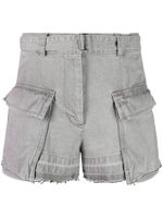 sacai short à taille haute ceinturée - Gris - thumbnail