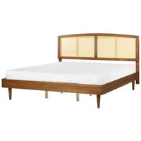Beliani - VARZY - Bed - Lichtbruin - 180 x 200 cm - Rubberhout Beliani - VARZY - Bed - Lichtbruin - 180 x 200 cm - Rubberhout