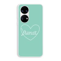 Friends heart pastel: Huawei P50 Transparant Hoesje Friends heart pastel: Huawei P50 Transparant Hoesje