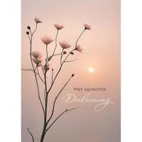 Wenskaart hallmark condoleance bloemen 6 stuks