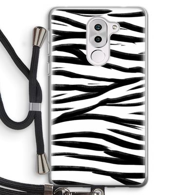 Zebra pattern: Honor 6X Transparant Hoesje met koord