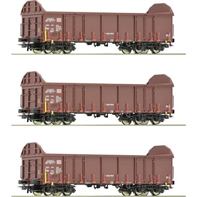 Roco 6600131 H0 3-delige set open goederenwagons van de DB AG